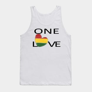 One Love Rasta Reggae Heart Tank Top